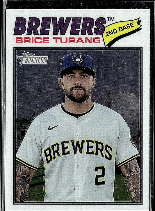 2026 Topps Heritage #325 Brice Turang Chrome