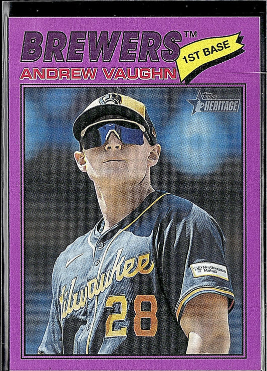 2026 Topps Heritage #309 Andrew Vaughn Light Purple