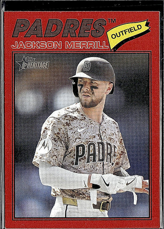 2026 Topps Heritage #351 Jackson Merrill Red