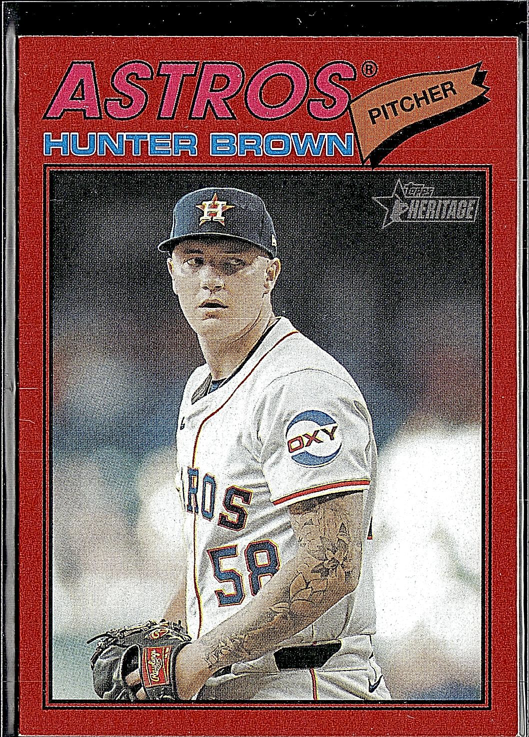 2026 Topps Heritage #170 Hunter Brown Red