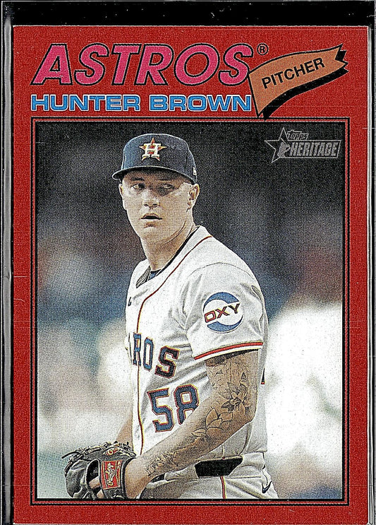 2026 Topps Heritage #170 Hunter Brown Red