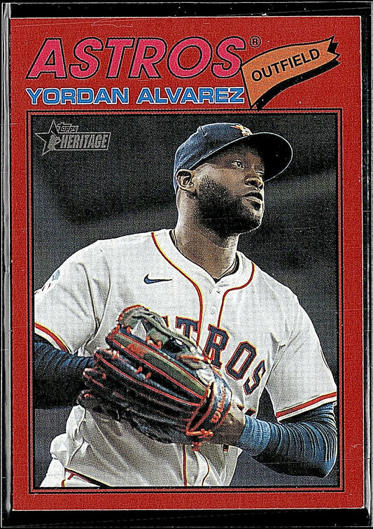 2026 Topps Heritage #25 Yordan Alvarez Red
