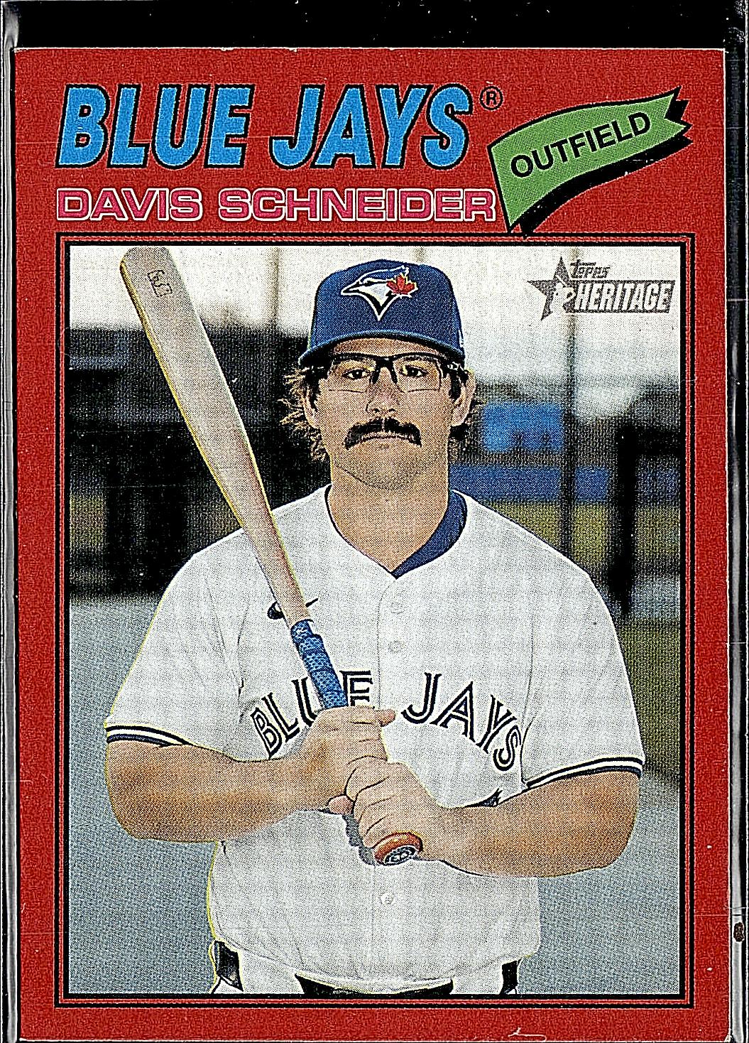 2026 Topps Heritage #224 Davis Schneider Red
