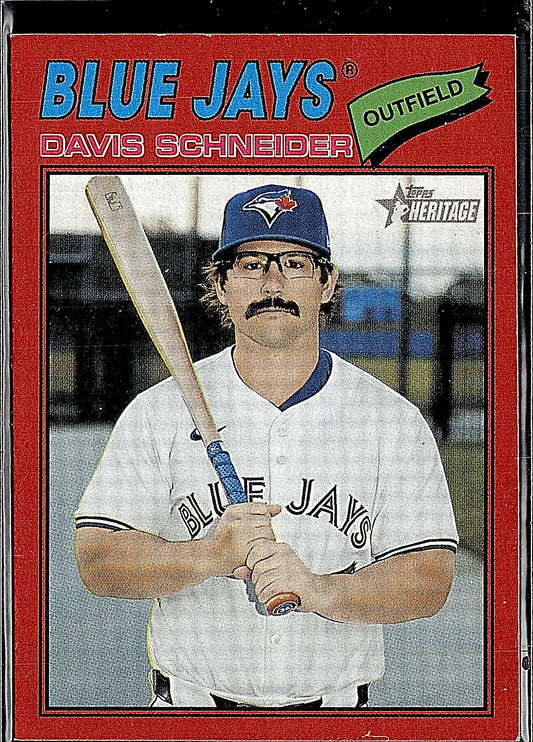 2026 Topps Heritage #224 Davis Schneider Red