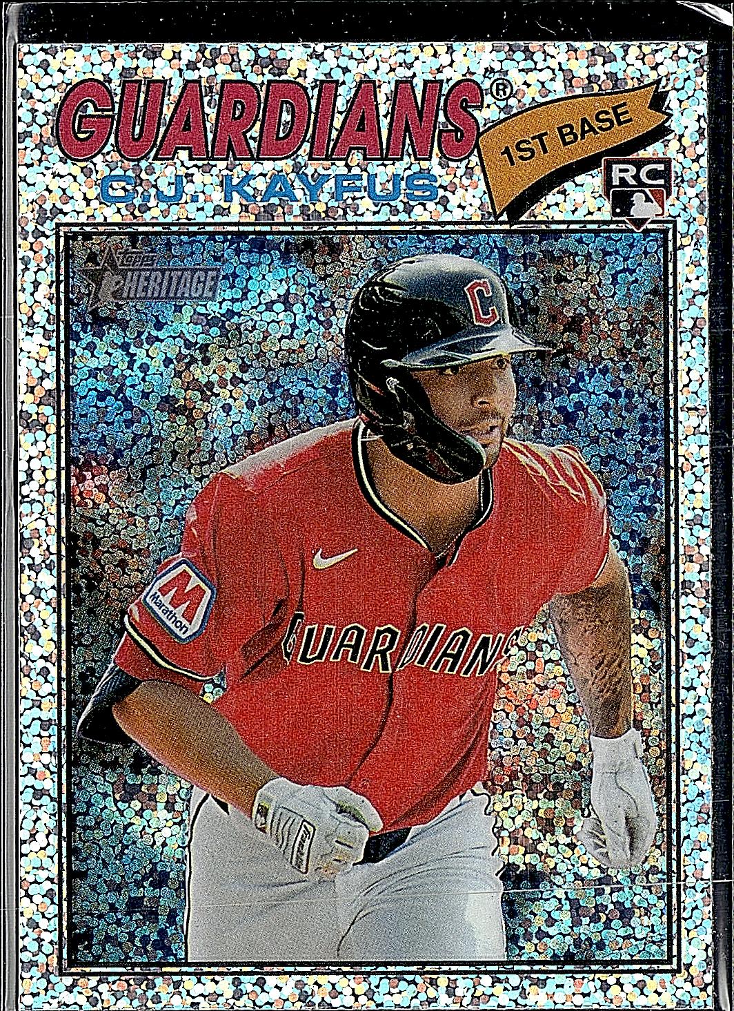 2026 Topps Heritage #364 C.J. Kayfus Chrome Silver Sparkle Refractors