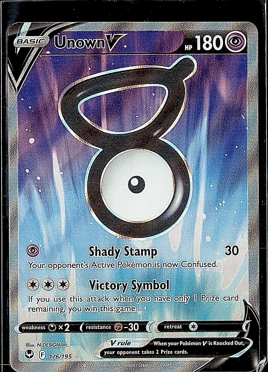 SWSH12: Silver Tempest #176/195 Unown V (Full Art)