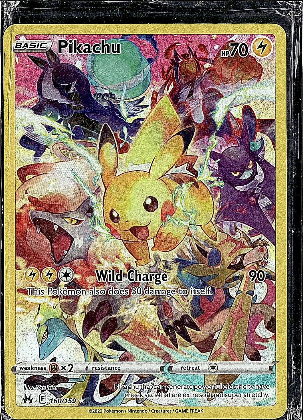 Pokémon TCG Pikachu 160/159 SWSH: Crown Zenith Secret Rare Holo
