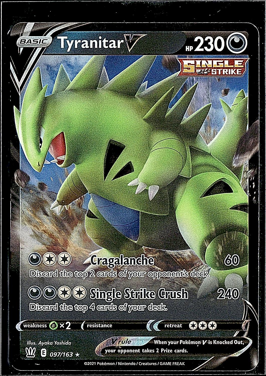 SWSH05: Battle Styles #097/163 Tyranitar V