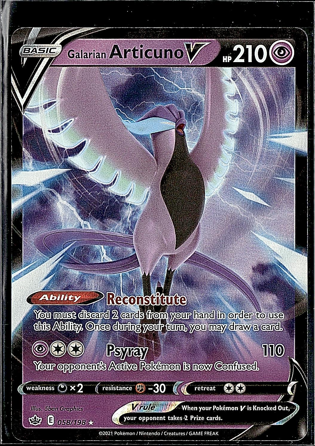 SWSH06: Chilling Reign #058/198 Galarian Articuno V