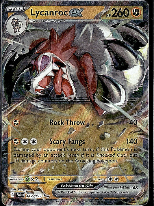 SV02: Paldea Evolved #117/193 Lycanroc ex