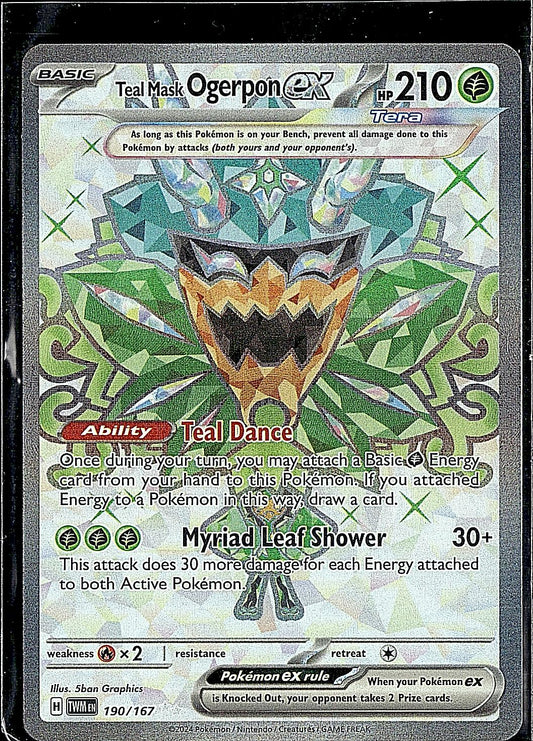 SV06: Twilight Masquerade #190/167 Teal Mask Ogerpon ex
