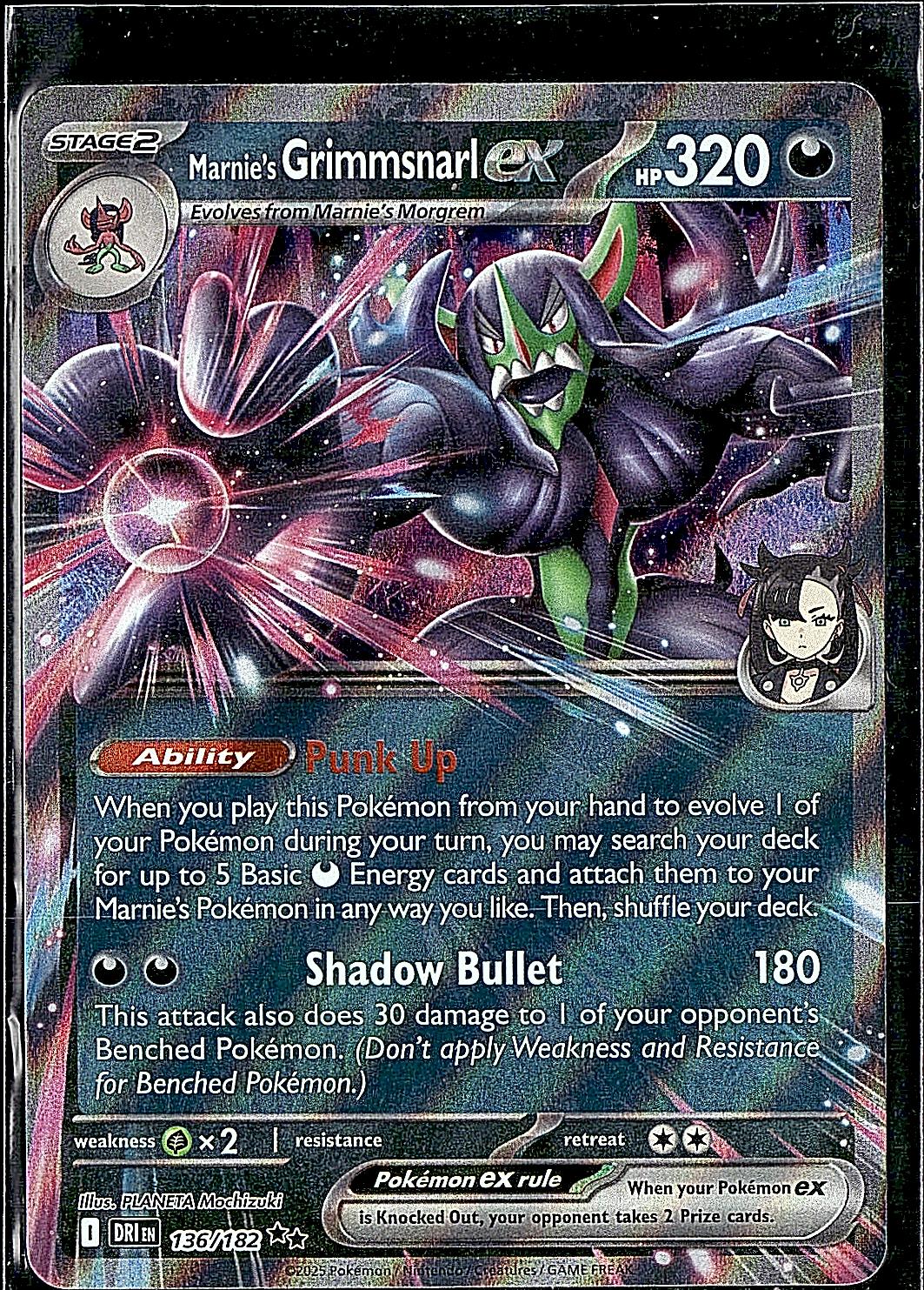 SV10: Destined Rivals #136/182 Marnie's Grimmsnarl ex