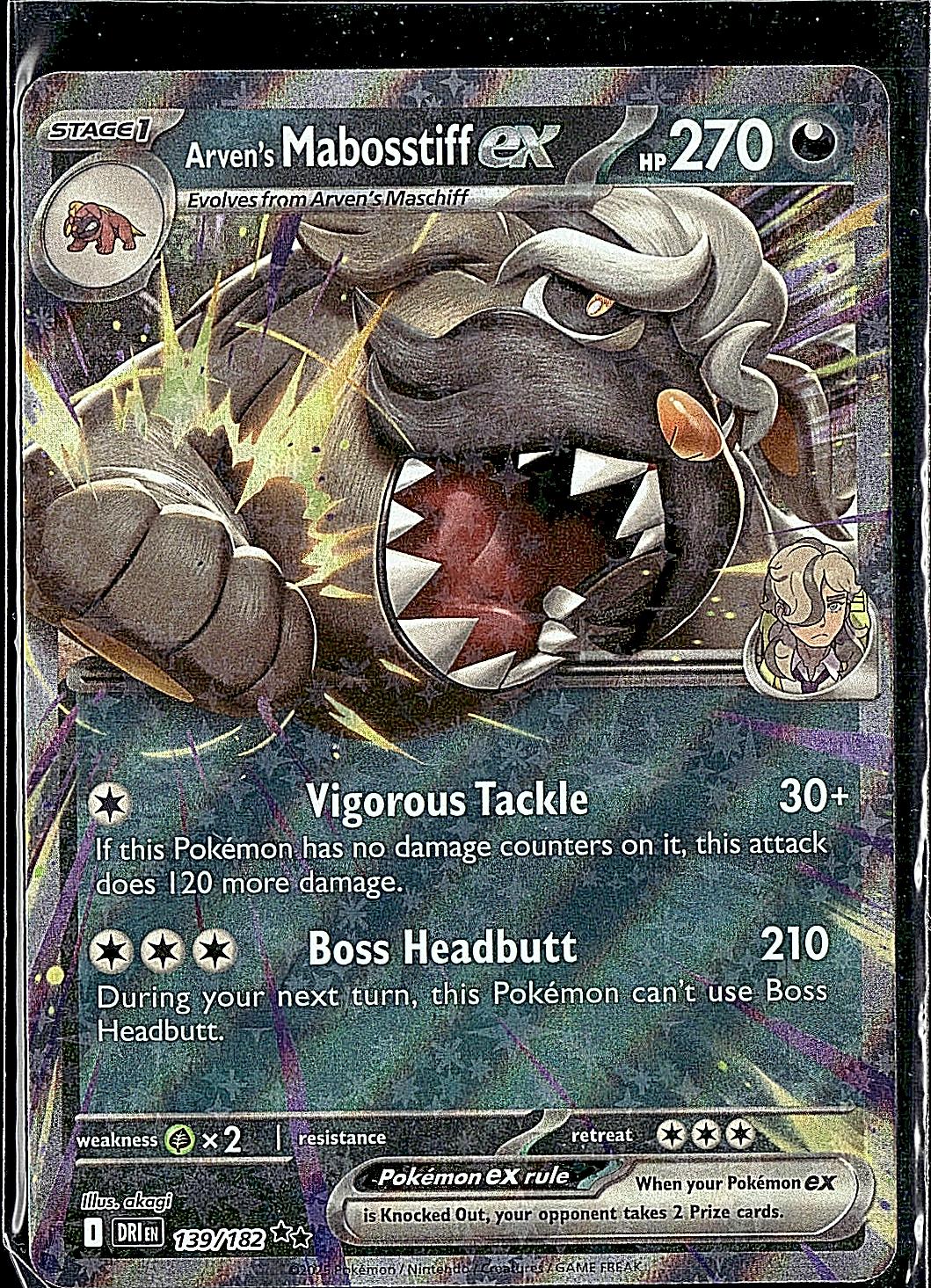SV9a: Heat Wave Arena #052/063 Arven's Mabosstiff ex