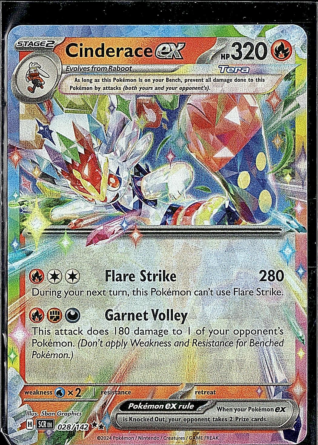 SV07: Stellar Crown #028/142 Cinderace ex