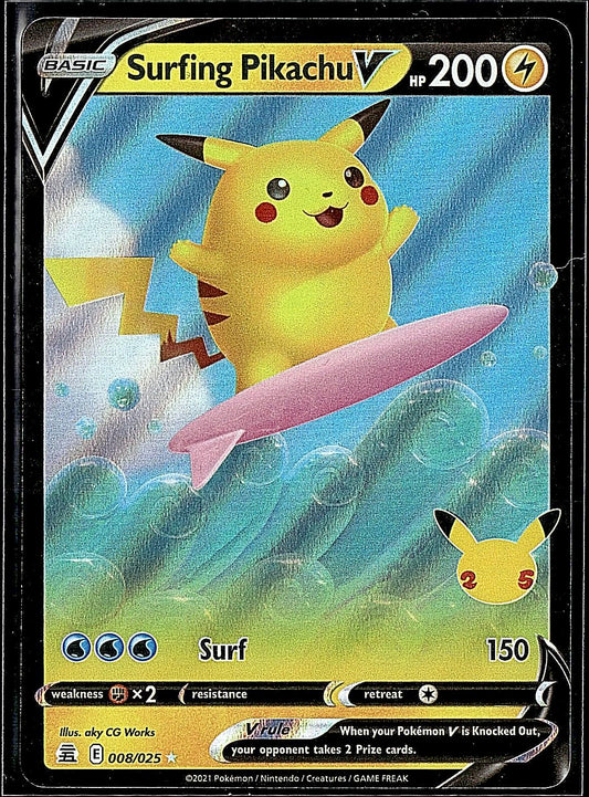 Celebrations #008/025 Surfing Pikachu V
