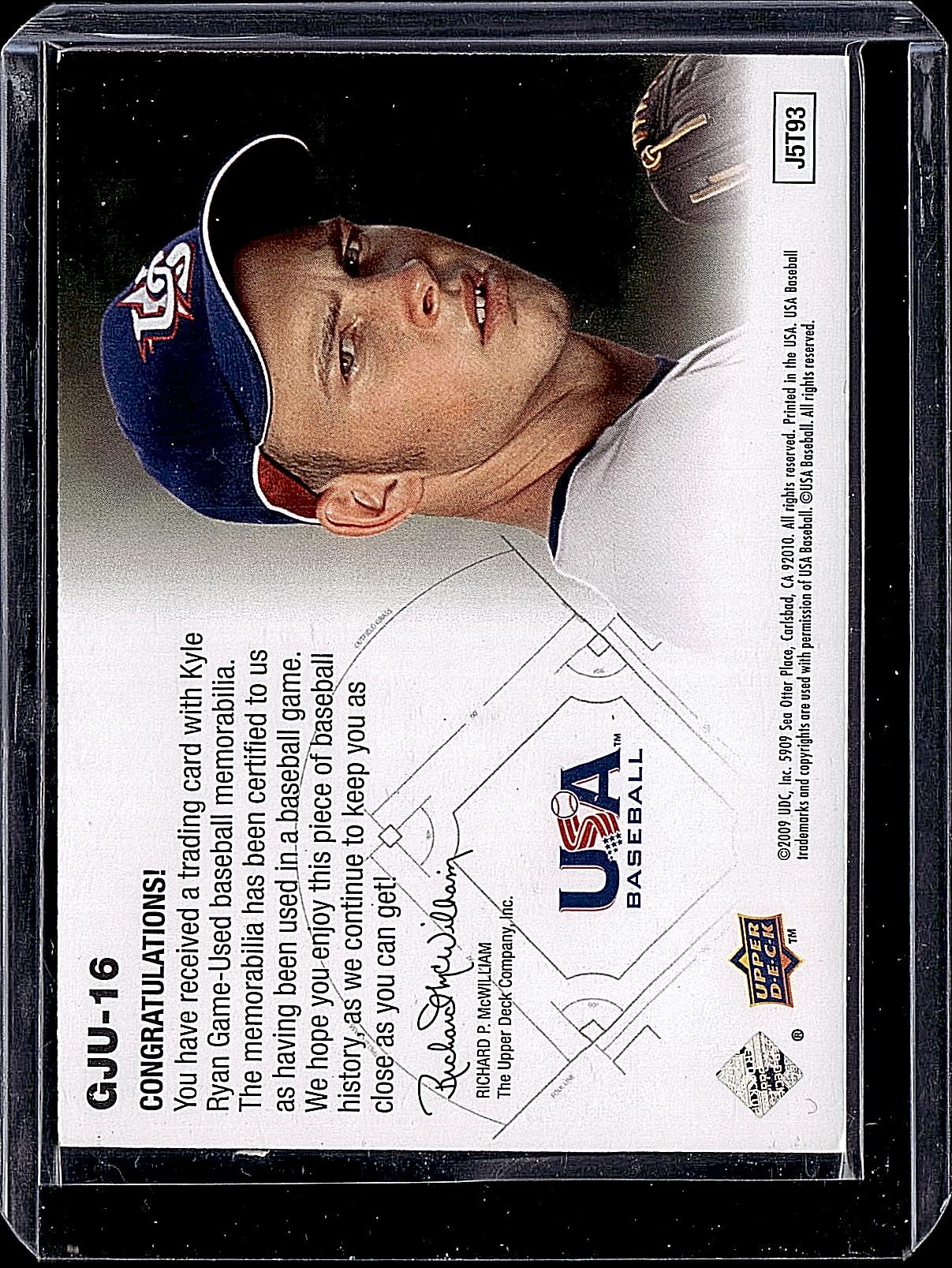 2009 Upper Deck Signature Stars #GJU-16 Kyle Ryan USA Star Prospects Jerseys