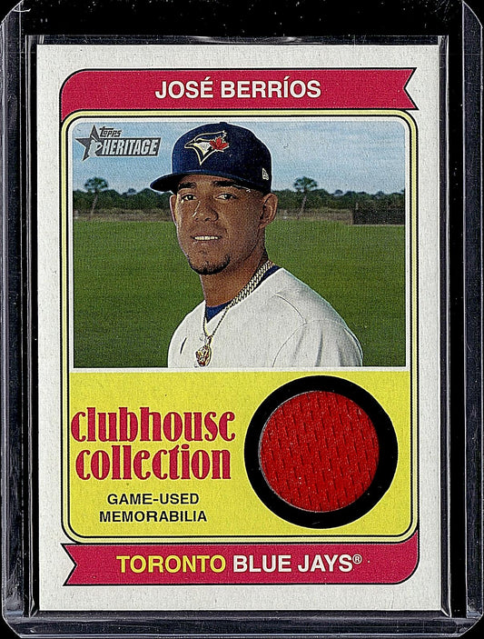 2023 Topps Heritage #CCR-JB Jose Berrios Clubhouse Collection Relics High Number