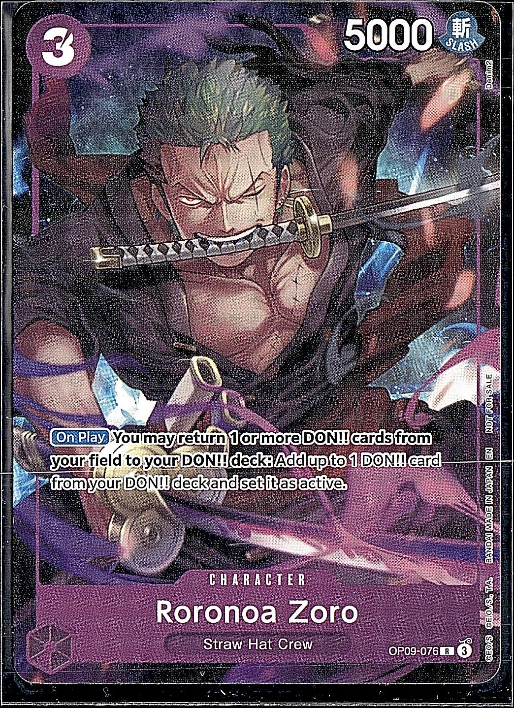 One Piece Promotion Cards #OP09-076 Roronoa Zoro (Welcome Pack Vol. 2)