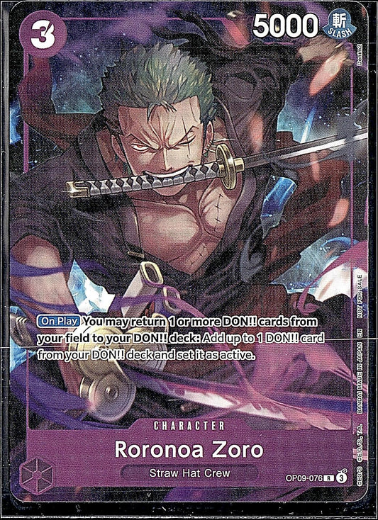 One Piece Promotion Cards #OP09-076 Roronoa Zoro (Welcome Pack Vol. 2)