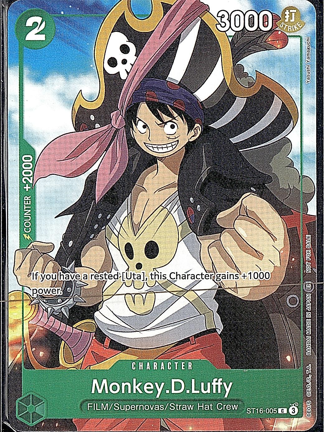 One Piece Promotion Cards #ST16-005 Monkey.D.Luffy (Welcome Pack Vol. 2)