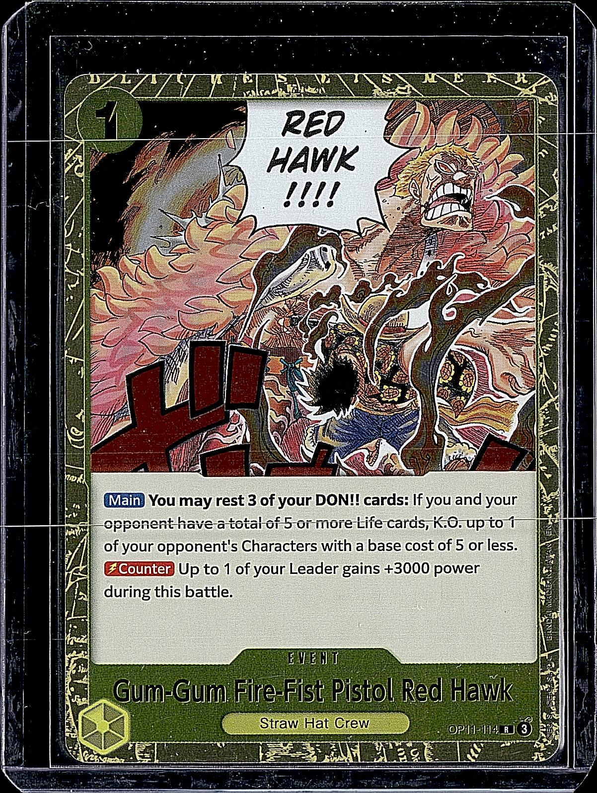 A Fist of Divine Speed #OP11-114 Gum-Gum Fire-Fist Pistol Red Hawk