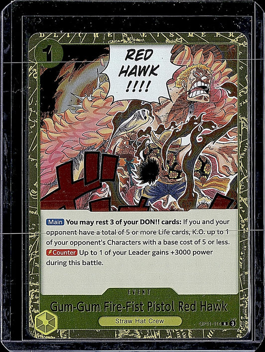A Fist of Divine Speed #OP11-114 Gum-Gum Fire-Fist Pistol Red Hawk