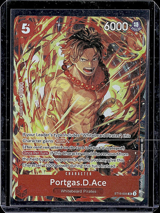 One Piece Promotion Cards #ST15-005 Portgas.D.Ace (Illustration Box Vol.5)
