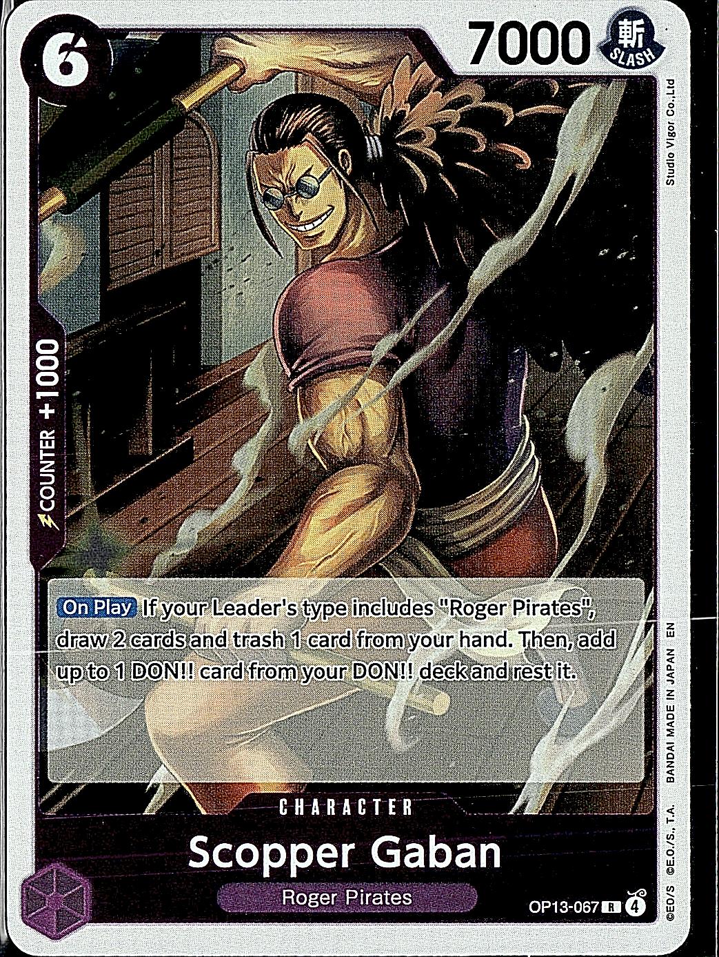 Carrying On His Will #OP13-067 Scopper Gaban