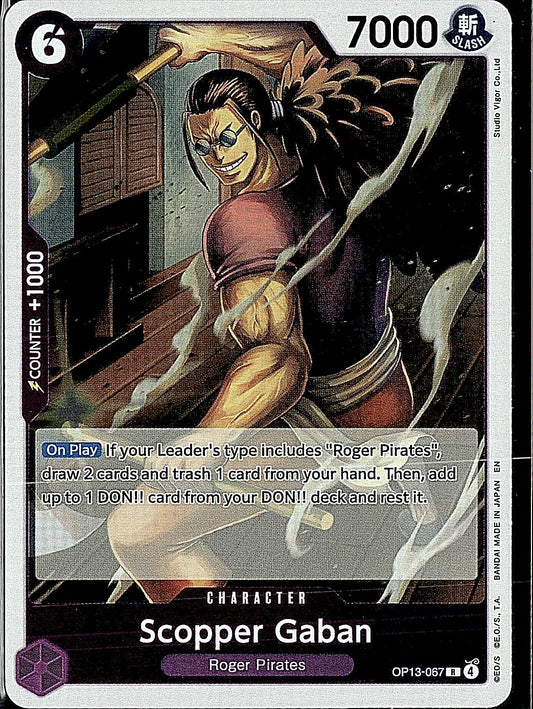 Carrying On His Will #OP13-067 Scopper Gaban