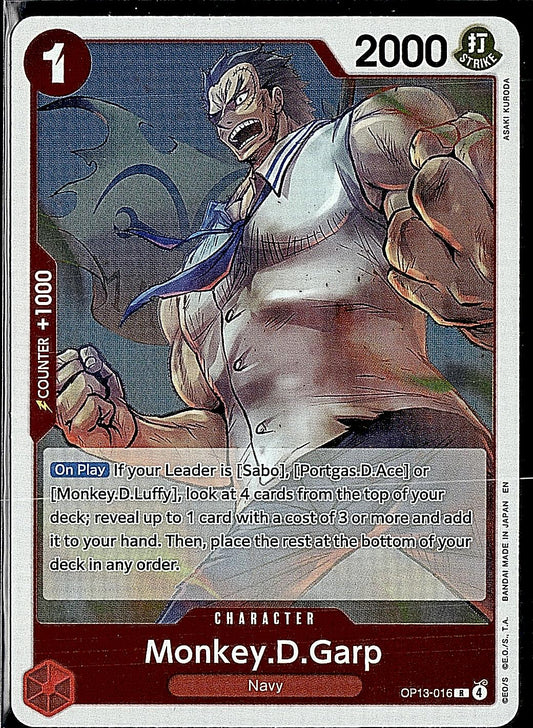 Carrying On His Will #OP13-016 Monkey.D.Garp