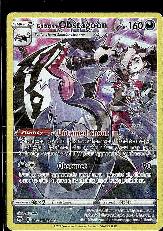 SWSH10: Astral Radiance Trainer Gallery #TG10/TG30 Galarian Obstagoon