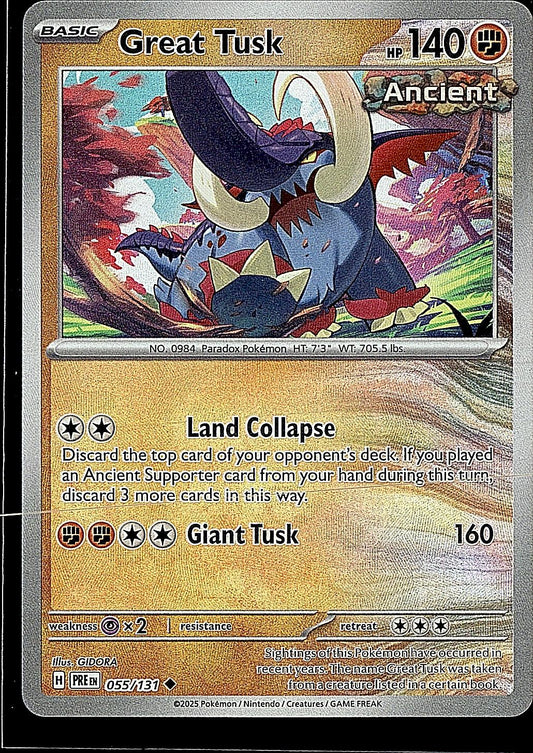 SV: Prismatic Evolutions #055/131 Great Tusk (Master Ball Pattern)