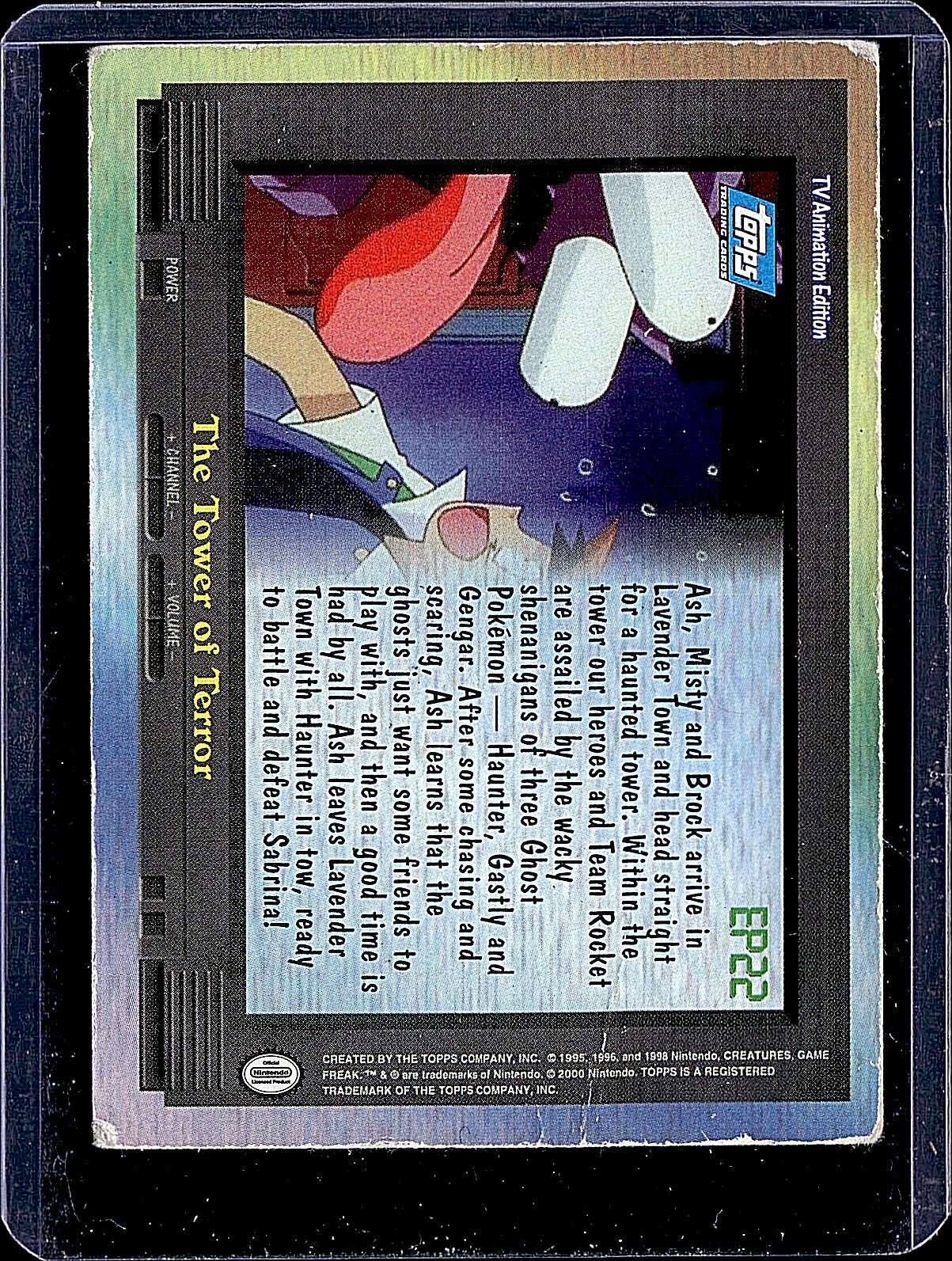 2000 Topps Pokemon TV Animation Edition Series 2 #EP22 The Tower of Terror Foil