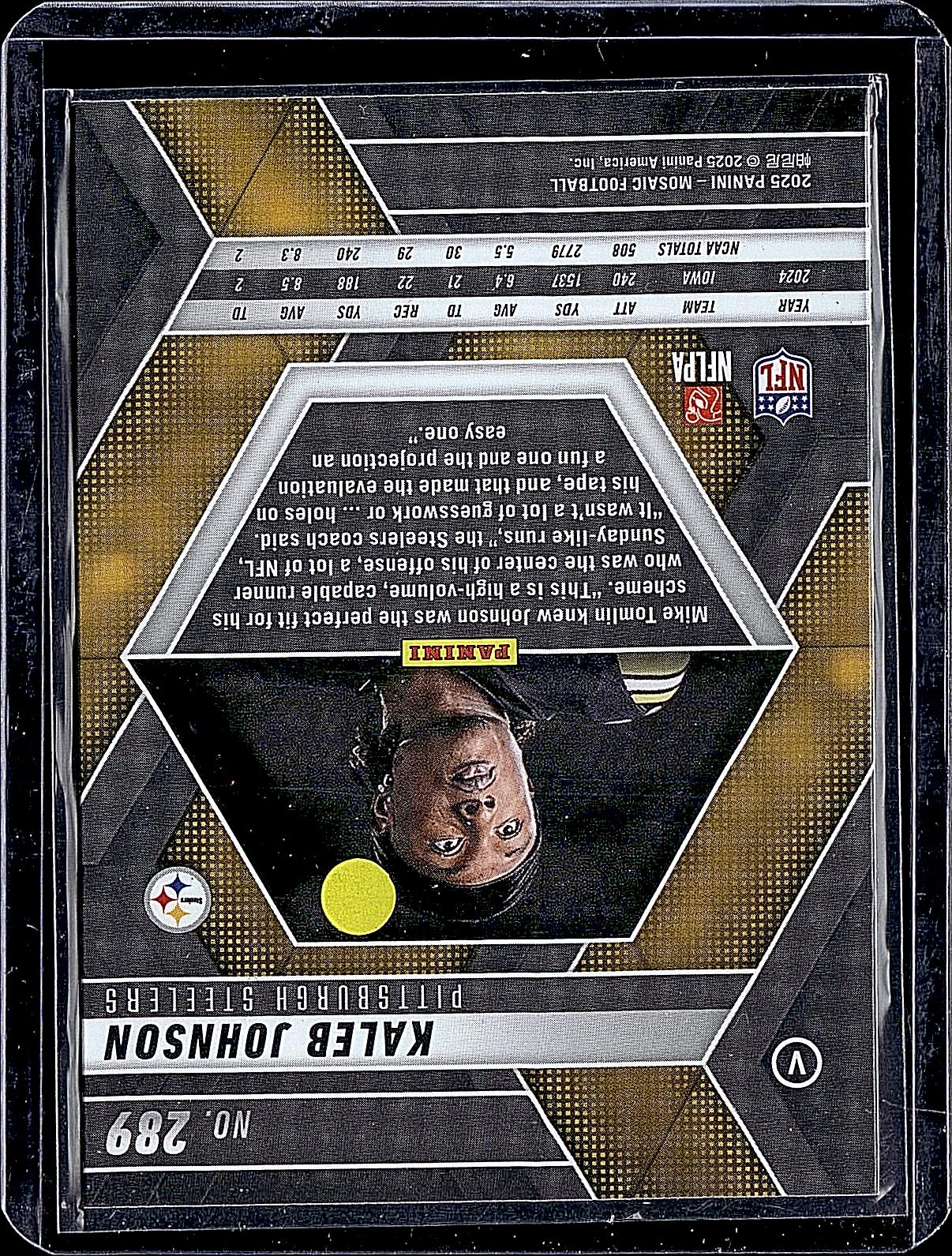2025 Panini Mosaic #289 Kaleb Johnson