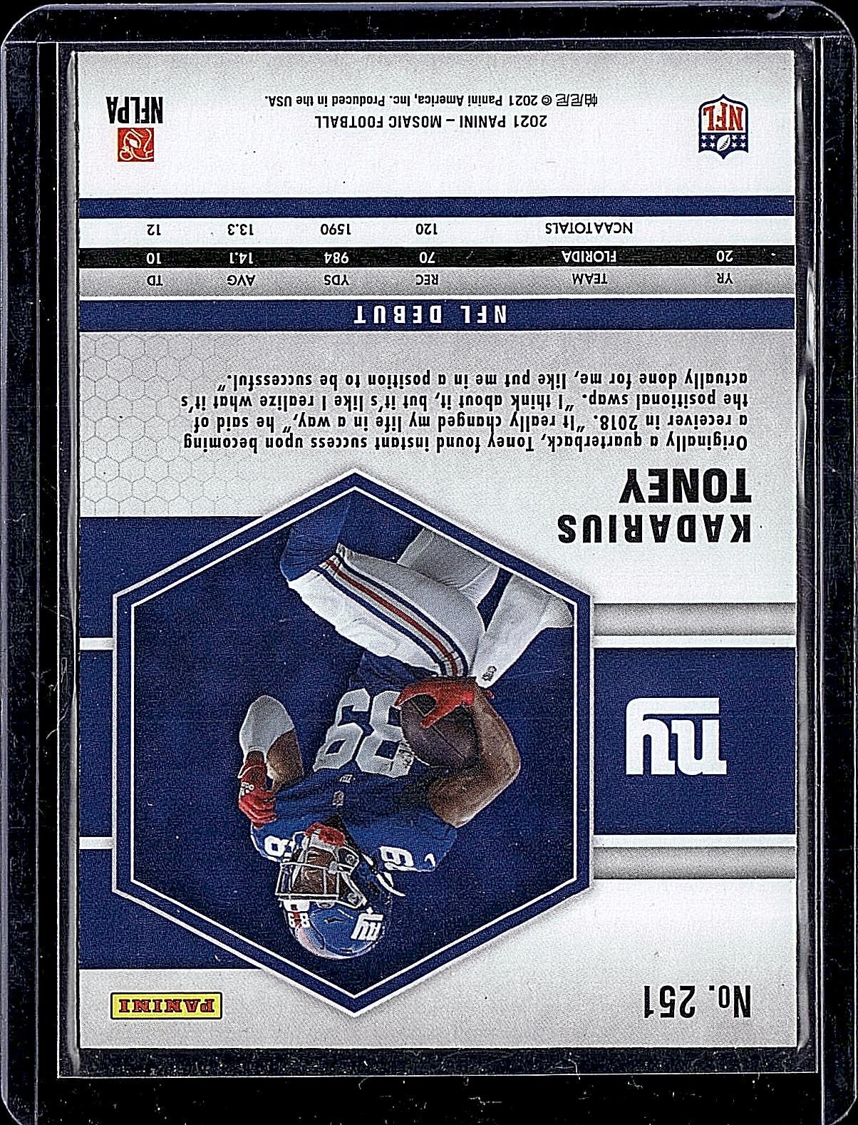 2021 Panini Mosaic #251 Kadarius Toney