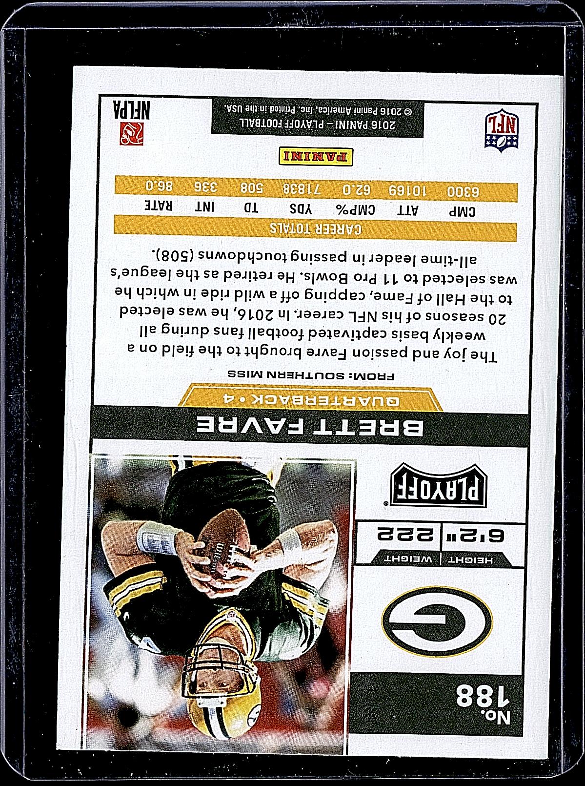 2016 Panini Playoff #188 Brett Favre