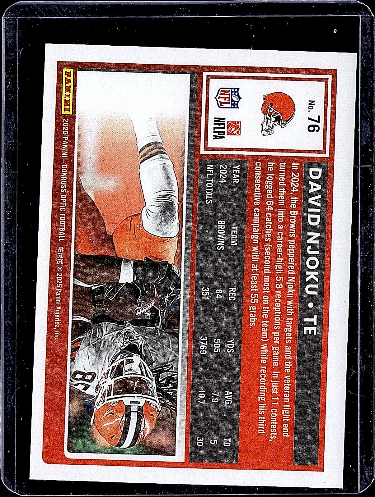 2025 Donruss Optic #76 David Njoku