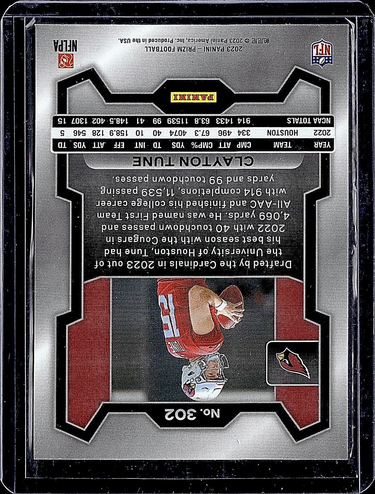 2023 Panini Prizm #302 Clayton Tune Silver