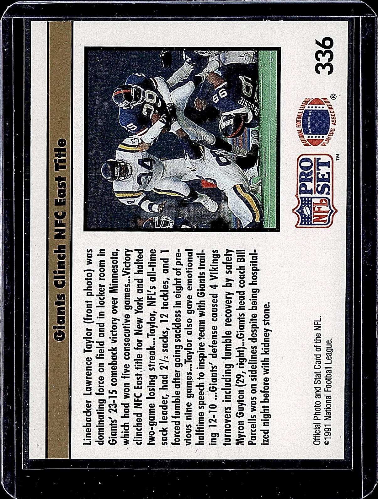 1991 Pro Set #336 Taylor Sacks Vikings
