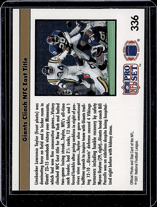 1991 Pro Set #336 Taylor Sacks Vikings