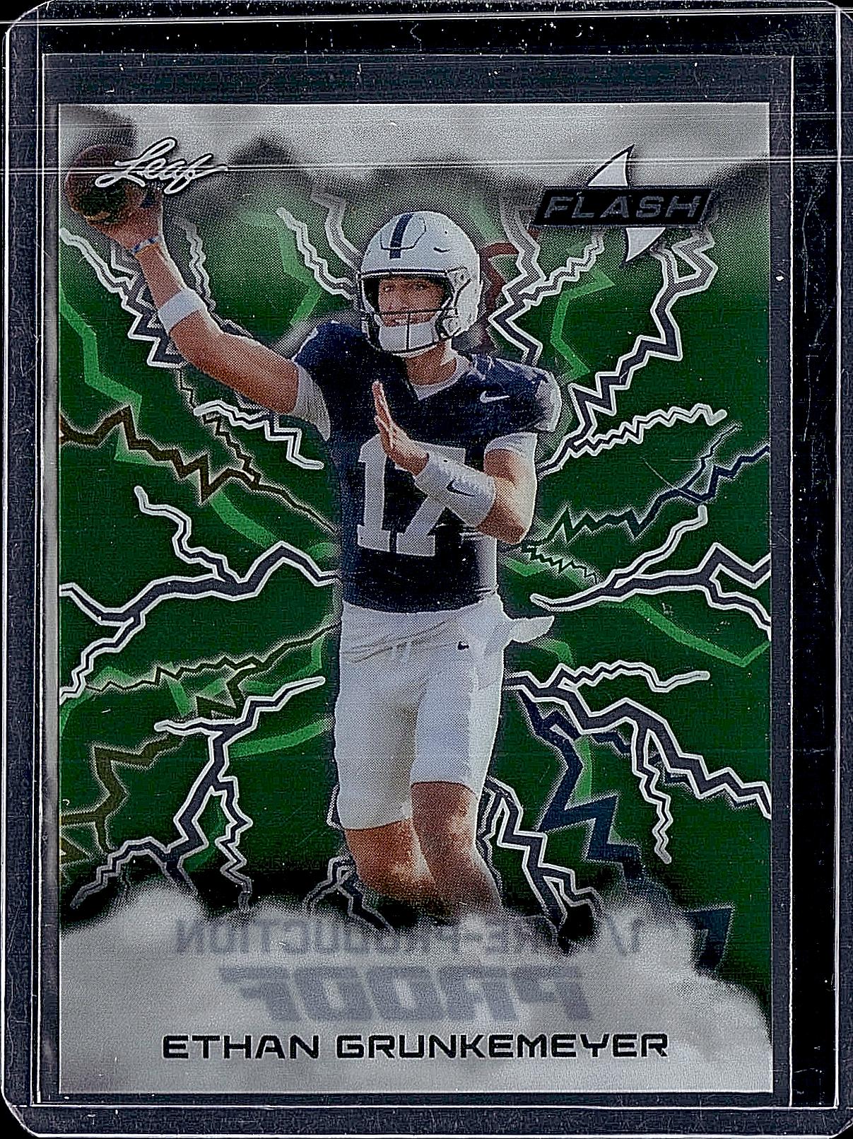2026 Leaf Metal #SB-17 Ethan Grunkemeyer Stainless Base Prismatic Black #/2