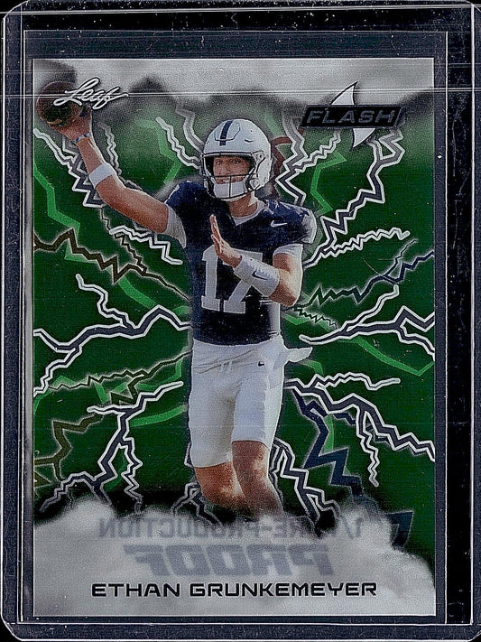 2026 Leaf Metal #SB-17 Ethan Grunkemeyer Stainless Base Prismatic Black #/2