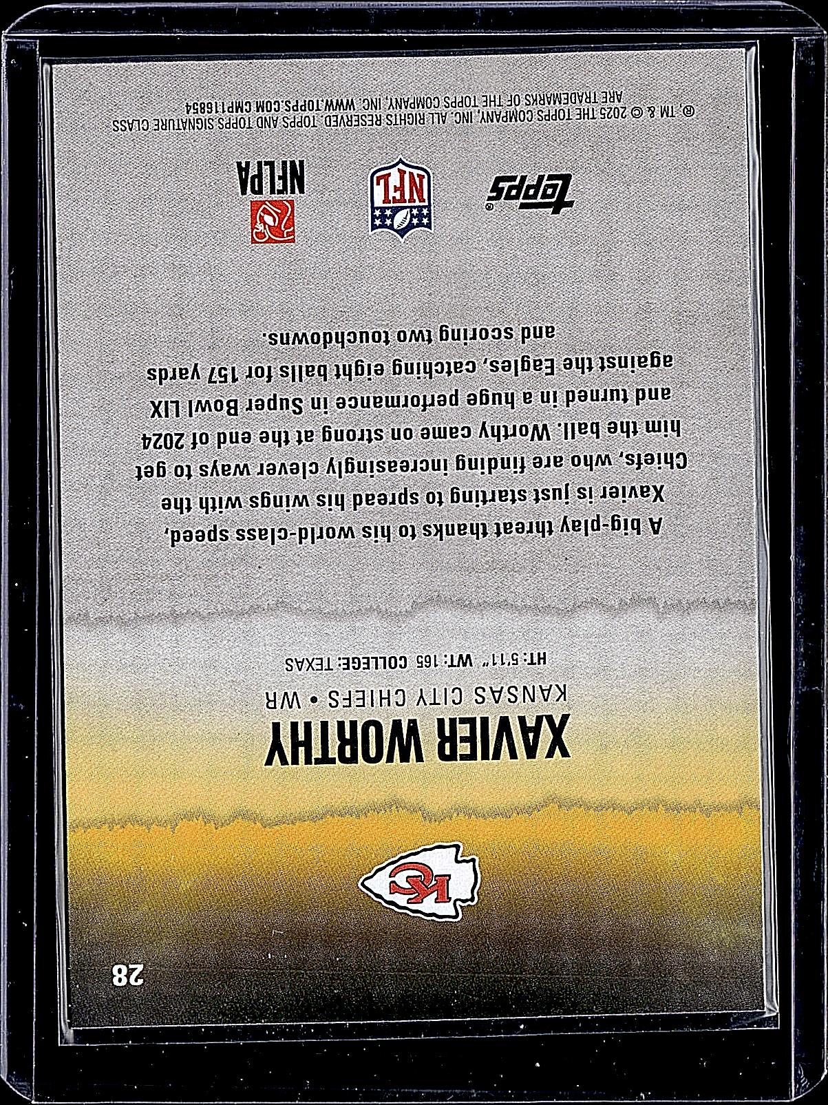 2025 Topps Signature Class #28 Xavier Worthy