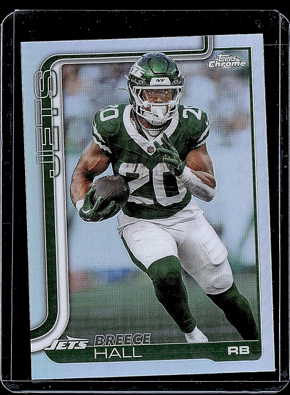 2025 Topps Chrome #238 Breece Hall Blue Wave Refractor #/150
