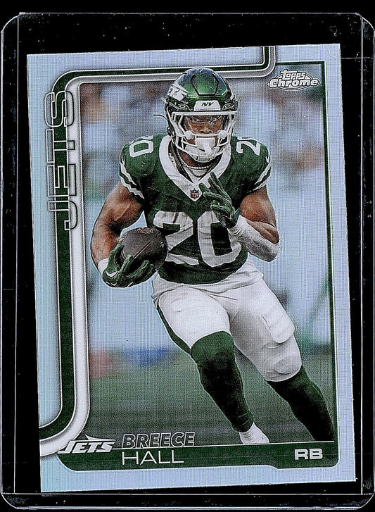 2025 Topps Chrome #238 Breece Hall Blue Wave Refractor #/150