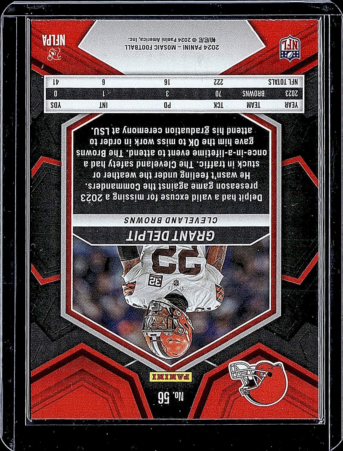 2024 Panini Mosaic #56 Grant Delpit