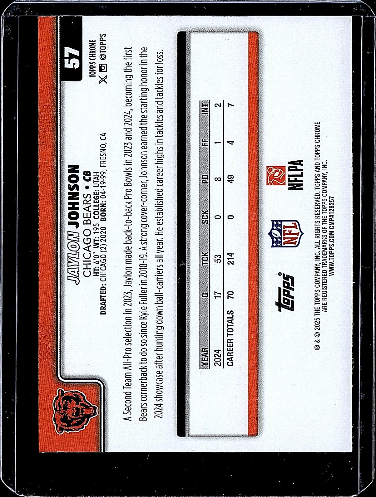 2025 Topps Chrome #57 Jaylon Johnson