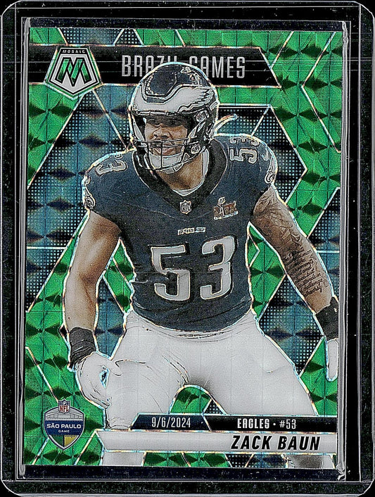 2025 Panini Mosaic #268 Zack Baun Mosaic Green