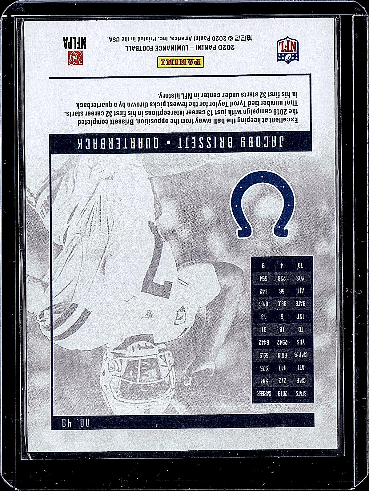 2020 Panini Luminance #48 Jacoby Brissett
