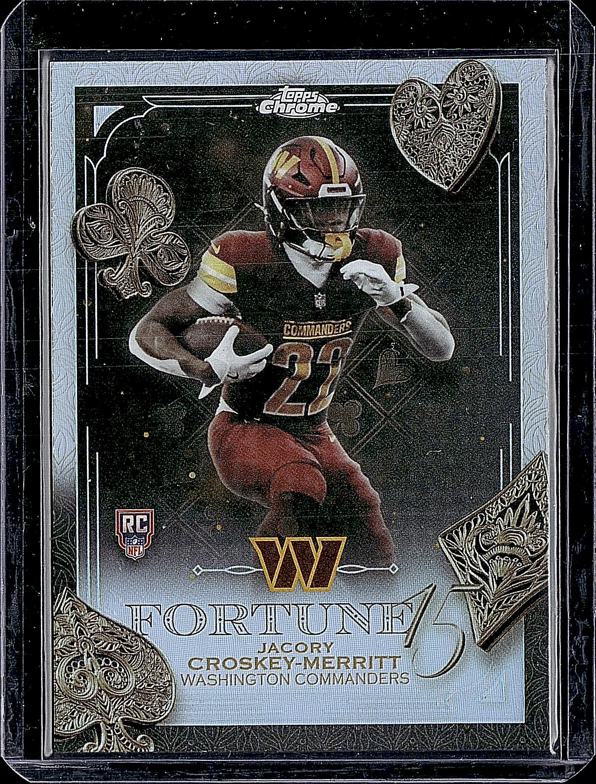 2025 Topps Chrome #F15-29 Jacory Croskey-Merritt Fortune 15 Refractor